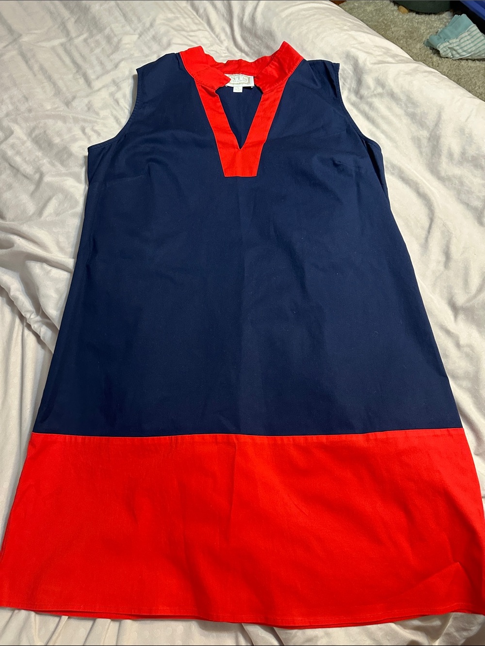 Sail to Sable Classic Navy/Red Shift Dress sz:XL NWOT